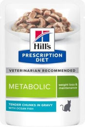 Hill's Prescription Diet Metabolic Weight Management Adult Katzenfutter mit Meeresfisch 12 x 85 g - 12 x 85 g – Bild 1 von 9