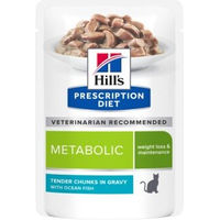 Produktbild von Hill's Prescription Diet Metabolic Weight Management Adult Katzenfutter mit Meeresfisch 12 x 85 g - 12 x 85 g