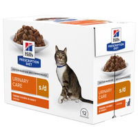 Produktbild von Hill's Prescription Diet s/d Urinary Care Nassfutter für Katzen Adult mit Huhn 12 x 85 g - 12 x 85 g