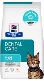 Hill's Prescription Diet t/d Dental Care Zahnpflege Trockenfutter für erwachsene Katzen 2 x 3 kg - 3 kg – Bild 1 von 13
