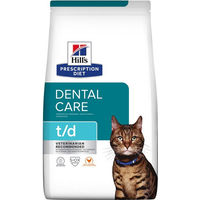 Produktbild von Hill's Prescription Diet t/d Feline Trockenfutter zur Zahnpflege und Mundhygiene 2 x 3 kg
