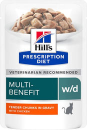 Produktbild von Hill's Prescription Diet w/d Adult Hund Nassfutter mit Huhn zur Gewichtskontrolle und Unterstützung bei Diabetes sowie Magen-Darm-Problemen 24 x 85 g - 24 x 85 g
