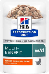 Hill's Prescription Diet w/d Multi-Benefit Nassfutter für Katzen Adult Huhn 12 x 85 g - 12 x 85 g – Bild 1 von 7