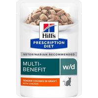 Produktbild von Hill's Prescription Diet w/d Multi-Benefit Nassfutter für Katzen Adult Huhn 12 x 85 g - 12 x 85 g