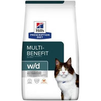 Produktbild von Hill's Prescription Diet w/d Trockenfutter für erwachsene Katzen zur Gewichtskontrolle und Unterstützung der Verdauung 3 kg - 3 kg