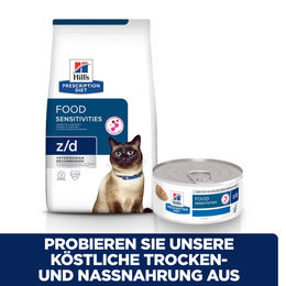 Produktbild von Hill's Prescription Diet z/d Food Sensitivities Hypoallergenes Diätfutter Nassfutter 72 x 156 g