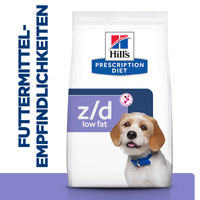 Produktbild von Hill's Prescription Diet z/d Food Sensitivities Low Fat Hydrolysed Soy Hundefutter für Adult 10 kg - 10 kg