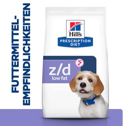 Hill's Prescription Diet z/d Low Fat Food Sensitivities Hypoallergenes Trockenfutter für adulte Hunde 3 kg - 3 kg – Bild 1 von 3