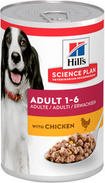 Hill's Science Plan Adult Hundefutter Huhn Stückchen in Sauce 6 x 370 g Dose - 6 x 370 g – Bild 1 von 2