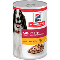 Produktbild von Hill's Science Plan Adult Hundefutter Huhn Stückchen in Sauce 6 x 370 g Dose - 6 x 370 g