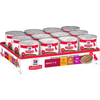 Produktbild von Hill's Science Plan Adult Hundefutter Huhn Truthahn Rind Dose 24 x 370 g - 24 x 370 g