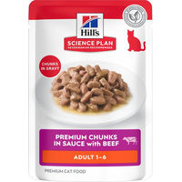 Produktbild von Hill's Science Plan Adult Hundefutter Rindfleisch Stückchen in Sauce 12 x 85 g