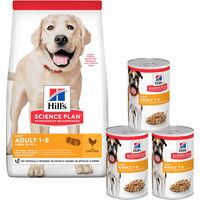 Produktbild von Hill's Science Plan Adult Light Large Breed Hundefutter mit Huhn und Pute zur Gewichtsreduktion 18 kg