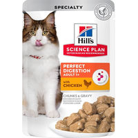 Produktbild von Hill's Science Plan Adult Perfect Digestion Katze Huhn 12 x 85 g Beutel - 12 x 85 g