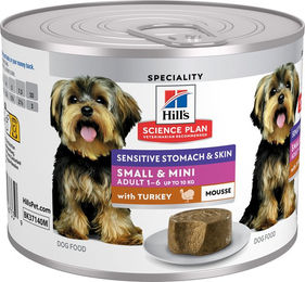 Hill's Science Plan Adult Sensitive Magen & Haut Small & Mini Hundemousse Truthahn 12 x 200 g – Bild 1 von 3