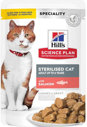 Produktbild von Hill's Science Plan Adult Sterilised Hundefutter Lachs Stückchen in Sauce 48 x 85 g - 48 x 85 g