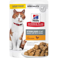 Produktbild von Hill's Science Plan Adult Sterilised Katzenfutter Huhn Stückchen in Sauce 24 x 85 g - 24 x 85 g