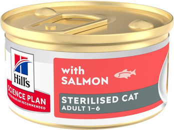 Hill's Science Plan Adult Sterilised Mousse Lachs für Katzen 24 x 85 g – Bild 1 von 1