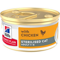Produktbild von Hill's Science Plan Feline Sterilised Adult Premium Mousse Huhn 12 x 85 g