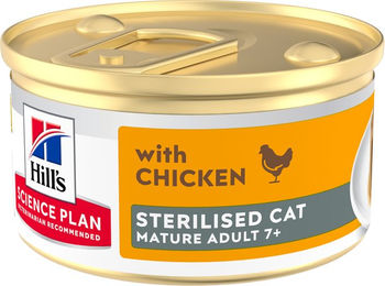 Hill's Science Plan Feline Sterilised Mature Adult Premium Mousse Huhn 12 x 85 g – Bild 1 von 1