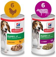 Hill's Science Plan Hund Nassfutter Welpe Huhn und Rind 12x370 g – Bild 1 von 3