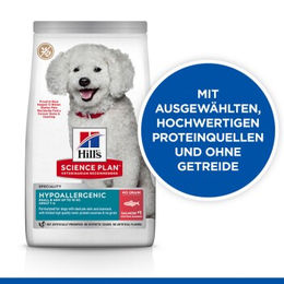 Produktbild von Hill's Science Plan Hypoallergenic Adult Small & Mini Hundefutter Lachs und Thunfisch getreidefrei 2x1,5 kg