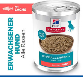 Hill's Science Plan Hypoallergenic Lachs Pastete für erwachsene Katzen getreidefrei 12 x 363 g – Bild 1 von 2