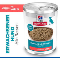 Produktbild von Hill's Science Plan Hypoallergenic Lachs Pastete für erwachsene Katzen getreidefrei 12 x 363 g