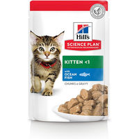 Produktbild von Hill's Science Plan Kitten Katzenfutter Fisch und Geflügel Stückchen in Sauce 48 x 85 g - 48 x 85 g