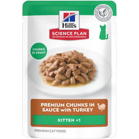 Produktbild von Hill's Science Plan Kitten Katzenfutter Truthahn Stückchen in Sauce 48 x 85 g