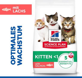 Hill's Science Plan Kitten Lachs Trockenfutter 1,5 kg – Bild 1 von 5