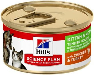 Hill's Science Plan Kitten & Mother Katzenfutter Mousse Huhn & Truthahn 24x85 g - 24 x 85 g – Bild 1 von 3