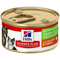 Produktbild von Hill's Science Plan Kitten & Mother Katzenfutter Mousse Huhn & Truthahn 24x85 g - 24 x 85 g