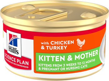 Hill's Science Plan Kitten & Mother Mousse Huhn und Pute 12 x 85 g – Bild 1 von 4