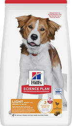 Hill's Science Plan Light Medium Adult Hundefutter mit Huhn und Truthahn zur Gewichtskontrolle 2,5 kg - 2,5 kg – Bild 1 von 5