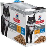 Produktbild von Hill's Science Plan Mature Sterilised Light Katzenfutter für Senior Katzen zur Gewichtskontrolle 12 x 85 g