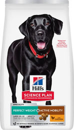 Produktbild von Hill's Science Plan Perfect Weight & Active Mobility Hundefutter für große Rassen Adult mit Huhn zur Gewichtskontrolle und Gelenkunterstützung 12 kg - 12 kg