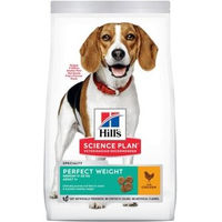 Produktbild von Hill's Science Plan Perfect Weight Adult Hundefutter für mittlere Hunde mit Huhn zur Gewichtskontrolle 12 kg - 2 x 12 kg