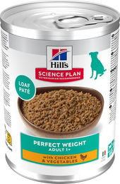 Hill's Science Plan Perfect Weight Adult Hundefutter Huhn Pastete zur Gewichtskontrolle 12 x 363 g – Bild 1 von 2