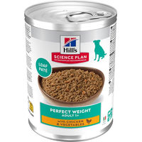 Produktbild von Hill's Science Plan Perfect Weight Adult Hundefutter Huhn Pastete zur Gewichtskontrolle 12 x 363 g