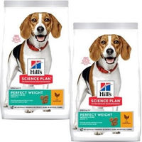 Produktbild von Hill's Science Plan Perfect Weight Trockenfutter für erwachsene Hunde mit Huhn zur Gewichtskontrolle 2x12 kg - 2 x 12 kg