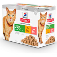 Produktbild von Hill's Science Plan Senior Katzenfutter Huhn & Lachs Stückchen in Sauce 24 x 85 g - 24 x 85 g