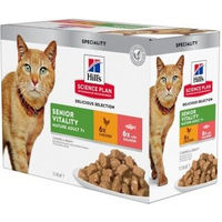Produktbild von Hill's Science Plan Senior Vitality 7+ Hundefutter Huhn und Lachs Stückchen in Sauce 24x85 g - 24 x 85 g