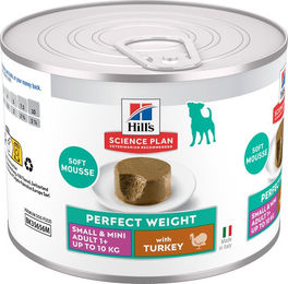 Hill's Science Plan Small & Mini Perfect Weight Adult Hundefutter Mousse Truthahn 12 x 200 g – Bild 1 von 4