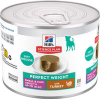 Produktbild von Hill's Science Plan Small & Mini Perfect Weight Adult Hundefutter Mousse Truthahn 12 x 200 g