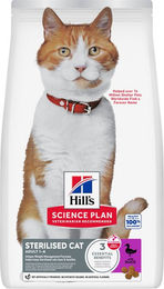 Hill's Science Plan Sterilised Adult Katzenfutter Ente zur Gewichtskontrolle und Harnwegsunterstützung 10 kg - 10 kg – Bild 1 von 8