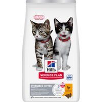 Produktbild von Hill's Science Plan Sterilised Kitten Trockenfutter mit Huhn zur Gewichtskontrolle und Immununterstützung - 2 x 10 kg