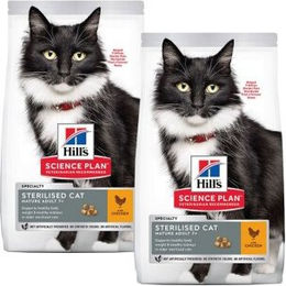 Hill's Science Plan Trockenfutter für kastrierte Katzen Senior mit Huhn 2x10 kg - 2 x 10 kg – Bild 1 von 2