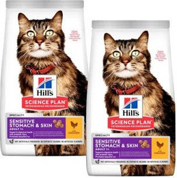 Hill's Science Plan Trockenfutter für Katzen Adult Sensitive Stomach & Skin mit Huhn 2x7 kg - 2 x 7 kg – Bild 1 von 3