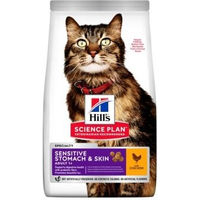 Produktbild von Hill's Science Plan Trockenfutter für Katzen Adult Sensitive Stomach & Skin mit Huhn 7 kg - 2 x 7 kg